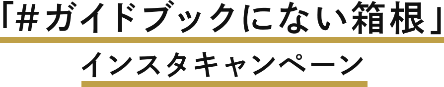 「#ガイドブックにない箱根」インスタキャンペーン