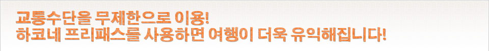 교통수단을 무제한으로 이용! 하코네 프리패스를 사용하면 여행이 더욱 유익해집니다!