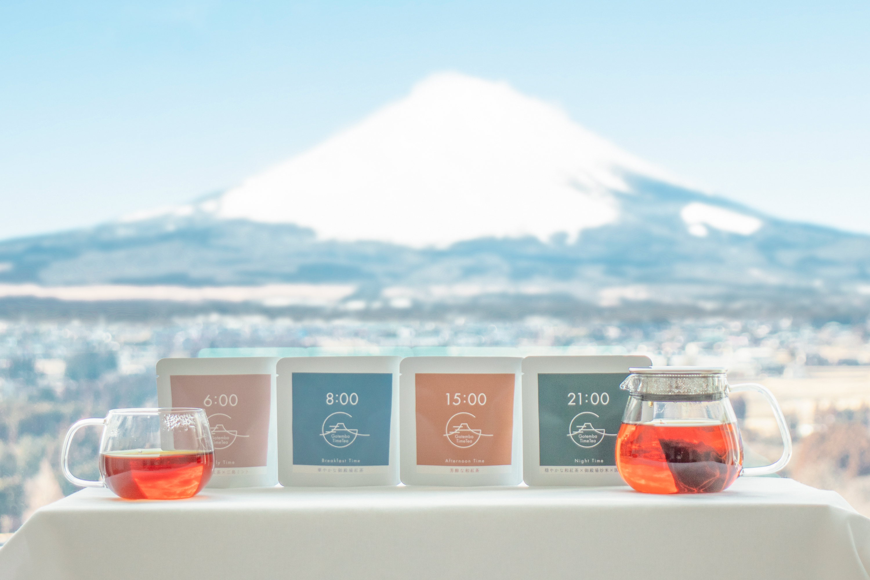 「木の花の湯」から臨む富士山と『Gotemba Time Tea』