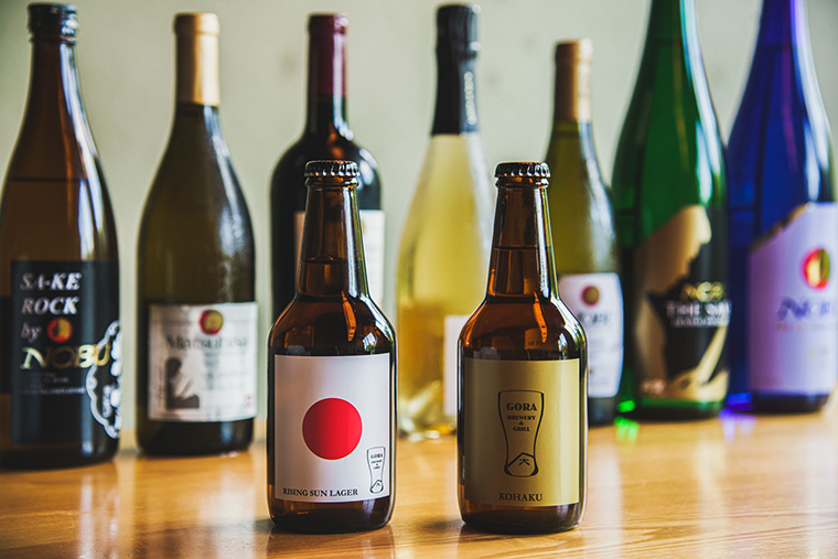 ”クラフトビールとNOBUオリジナルのワイン”