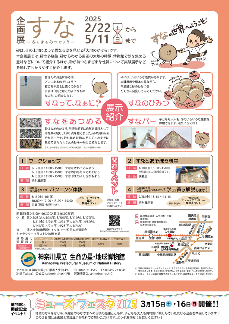 神奈川県立生命の星・地球博物館　すなチラシ裏